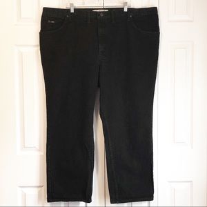 Lee Men's Regular Fit Black Denim Straight Leg Jeans 50x30